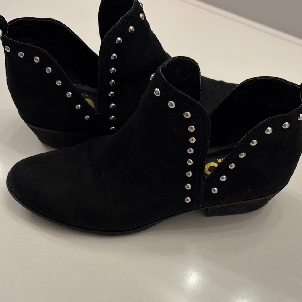 Circus by Sam Edelman Black Ankle Booties with Silver Accents